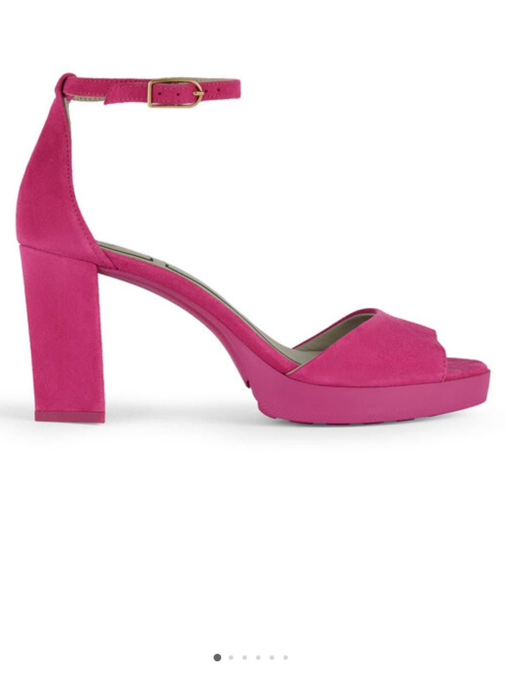 Geox By Penelope and Monica Cruz Fuchsia Suede Ankle-Strap Sandals Size 7